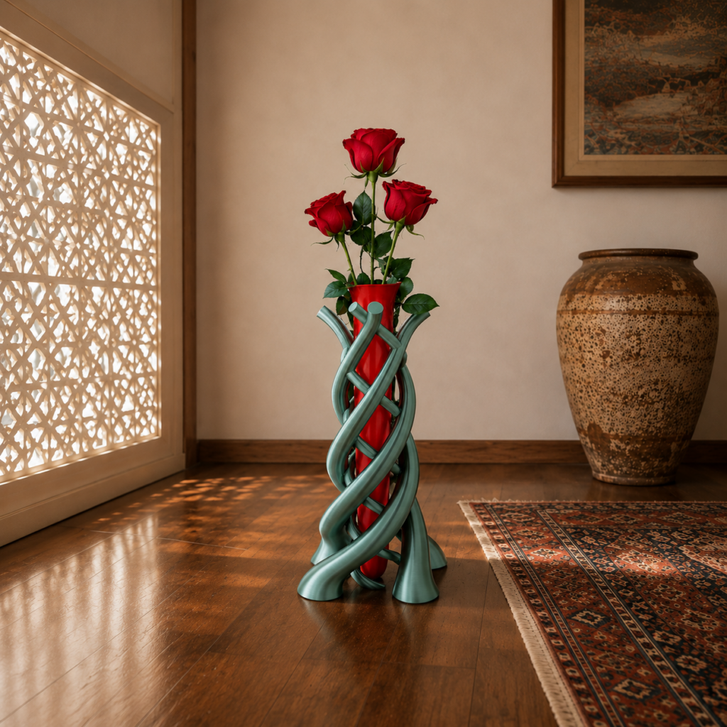 Vaso Rosa Stampato